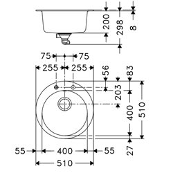 Rotondo ronde Fragranit+ ROG 610-51 953702 Onyx 