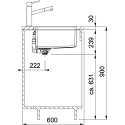 Maris Inox MRX 160-34-19 950787 Vidage automatique 595x440 mm