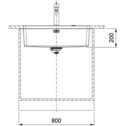 Mythos Inox MYX 110-70 902724 Vidage automatique 740x440 mm