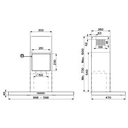 Hotte décorative 6850896 murale 700 m3/h