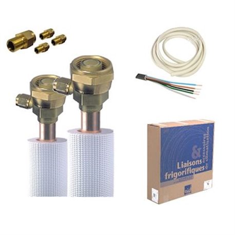 Liaison + Câble + Condensat + Coupleurs rapides 03KPS1438 kit complet tiré au vide, 1/4-3/8 3 m.
