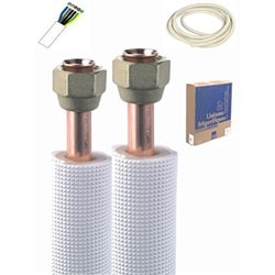 Câble + Condensat + Liaison Flairée 12KFS1438M1 Isolant Blanc BLs2d0 (M1),  1/4-3/8 12 m.