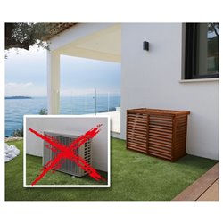 Habillage groupe extérieur cache-clim cacheclim-bois-L Bois Taille L