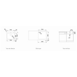 Evier Solis 500-IF/A 526124 Automatique 500x500 mm