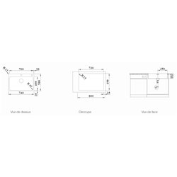 Evier Solis 700-IF/A 526127 Automatique 700x500 mm