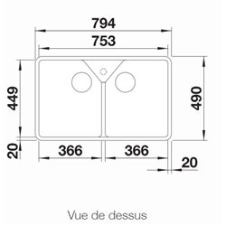 Evier Villae Farmhouse 525164 Double 