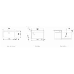 Evier Vintera XL 9-UF 526105 Blanc 