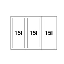 Select II Orga 526209 3 bacs 15 +15 + 15 Litres