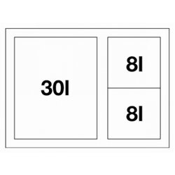Select II 526205 3 bacs 30 + 8 + 8 Litres