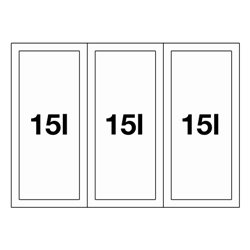 Select II 526204 3 bacs 15 +15 + 15 Litres