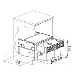 Select II Compact 60/2 526207 2 bacs 17 + 17 Litres