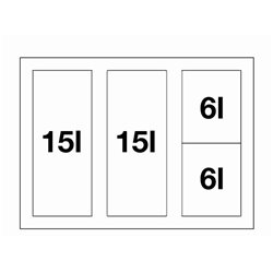 Select II 526206 4 bacs 15 + 15 + 6 + 6 Litres