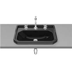 Carmen A3270A5563 600x450 mm Noir brillant 3 trous