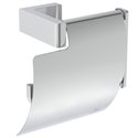 Porte-rouleau et couvercle papier toilette T4496AA Chromé Design Carré