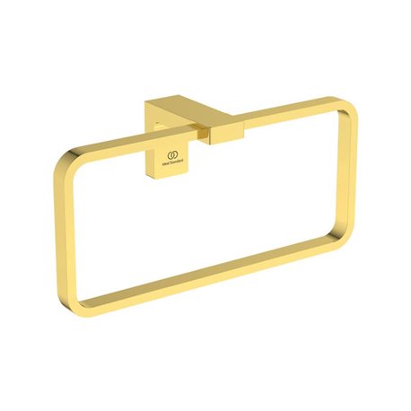 Porte-serviettes anneau mural T4502A2 Or Brossé Design Carré