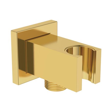 Support et sortie douchette BC771A2 Or Brossé Design Carré
