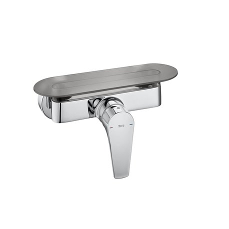 Mitigeur douche Atlas A5A2190C00/A5B4961TP0 chromé avec tablette clipsable gris fumé