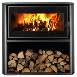 Poêle à bois Laslo LASLOBUCHER 7,7 kWatts Noir