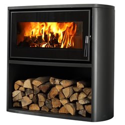Poêle à bois Laslo LASLOBUCHER 7,7 kWatts Noir