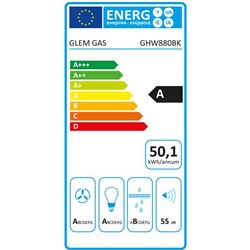 Hotte décorative GHW880BK murale 736 m3/h