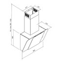 Hotte décorative GHW880BK murale 736 m3/h