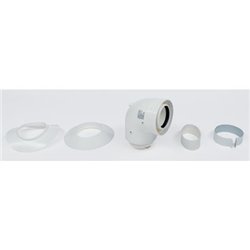 Coude adaptateur ventouse 60/100 a 80/125 074303 Ø 60/100 mm à 80/125 mm