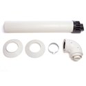 Kit ventouse horizontale 074262 Ø80/125 mm blanc