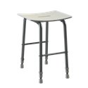 Tabouret Rugao 02301WH-LS Blanc 590x350x300 mm