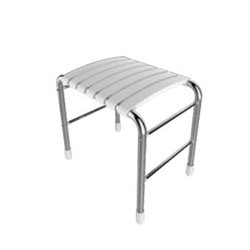 Tabouret Bama 02307WH-LS Blanc à lattes