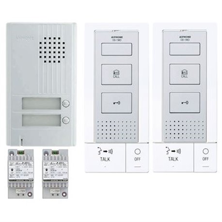 Kit interphone audio mains-libres KITDB2 118715 2 postes 