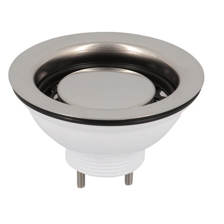 Bonde et vidage évier inox 90 mm 0224507 sans trop-plein, panier manuel