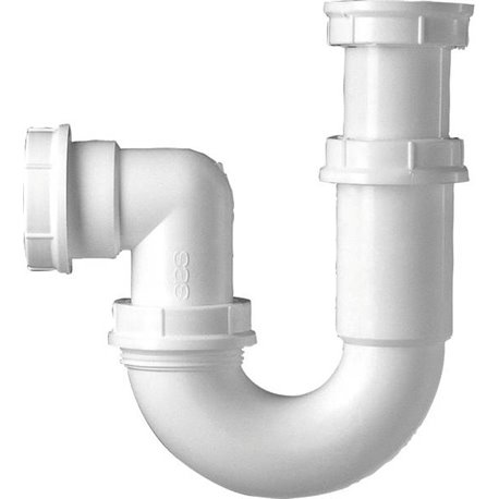 Siphon évier 0204460 hauteur réglable 140 - 185, sortie horizontale