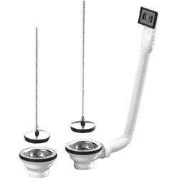 Bonde et vidage évier inox 60 mm 0204602  sans prise machine à laver