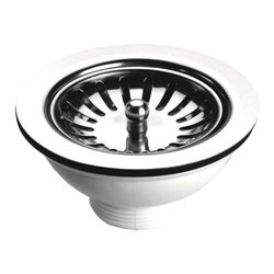 Bonde et vidage évier inox 90 mm 0204122 sans trop-plein, panier manuel
