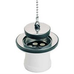 Bonde et vidage évier inox 50 mm 0204014  bouchon chaînette, 1 cuve 