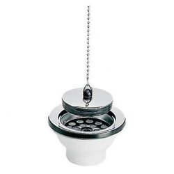 Bonde et vidage évier inox 60 mm 0204004  bouchon chaînette