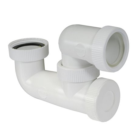 Vidage 1YH5CB siphon blanc blanc à sortie orientable (avec joints) 