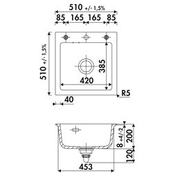 Idole EV5001009 510x510mm Nero