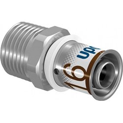 Raccord multicouche Uponor S-Press PLUS raccord mâle 1070507 dimension-Ø 25-R3/4"MT