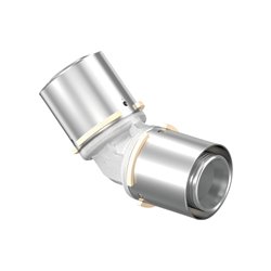Raccord multicouche Uponor S-press PLUS coude 45° PPSU 1046914 dimension-Ø 50-50 mm