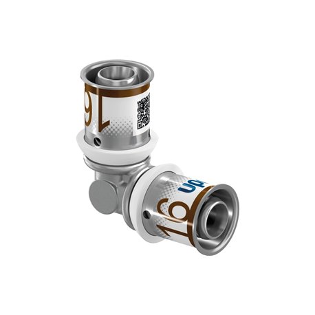 Raccord multicouche Uponor S-Press PLUS coude 90° 1070523 dimension-Ø 16-16 mm