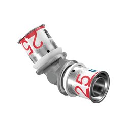 Raccord multicouche Uponor S-press PLUS coude 45° 1070545 dimension-Ø 25-25 mm