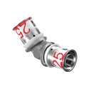 Raccord multicouche Uponor S-press PLUS coude 45° 1070545 dimension-Ø 25-25 mm