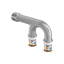 Bouclage multicouche  Uponor S-Press PLUS raccord U mâle 1070636 dimension-Ø 16-16-R1/2"MT