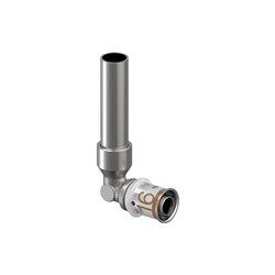 Raccord multicouche Uponor S-Press PLUS canne coudée 1070651 dimension-Ø 16-12CU I150 mm