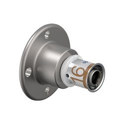 Applique murale multicouche Uponor S-Press PLUS traversée de paroi 1070652 dimension-Ø 16-G1/2"FT