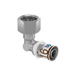 Raccord à sertir Uponor S-Press PLUS coude pour chasse d'eau Geberit 1070658 dimension-Ø 16-1/2"FT