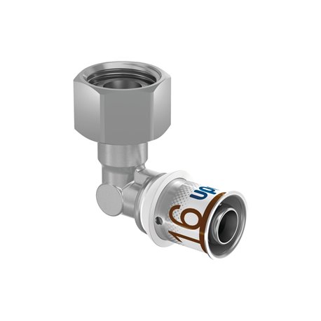 Raccord à sertir Uponor S-Press PLUS coude pour chasse d'eau Geberit 1070658 dimension-Ø 16-1/2"FT