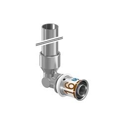 Raccord multicouche Uponor S-Press PLUS radi canne coudée 1070678 dimension-Ø 16-15CU I350 mm