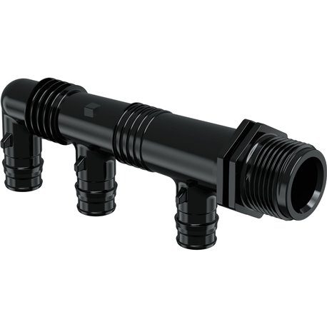 Collecteur fileté mâle Q&E collecteur fileté mâle PPSU 1008715 dimension-Ø G3/4"MT 4X16 c/c45+2X35 mm